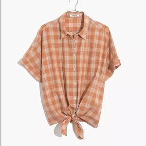 Madewell Tie Front Top